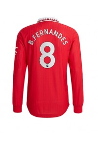 Manchester United Bruno Fernandes #8 Voetbaltruitje Thuis tenue 2022-23 Lange Mouw